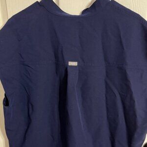 Figs Blue Sleeveless Blouse